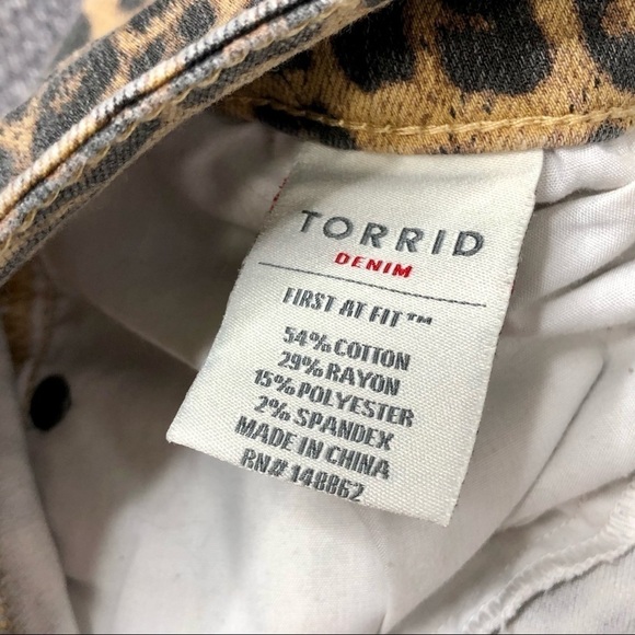 Torrid leopard print jeggings stretchy 16 - Picture 9 of 10